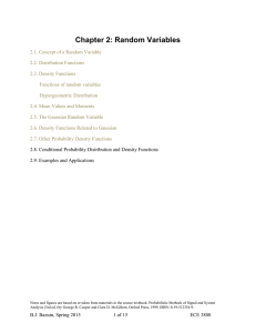 Chapter 2: Random Variables