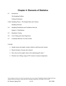 Chapter 4: Elements of Statistics