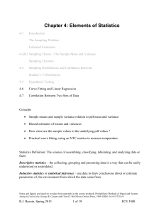 Chapter 4: Elements of Statistics