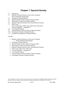 Chapter 7: Spectral Density