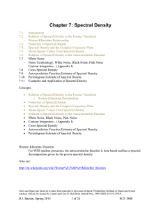 Chapter 7: Spectral Density