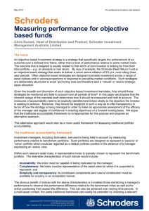 Schroders Measuring performance for objective based funds