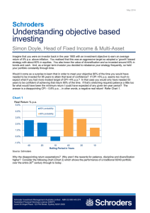 Understanding objective based investing Schroders Simon Doyle, Head of Fixed Income &amp; Multi-Asset