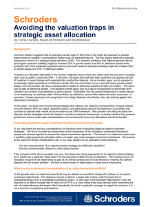 Schroders  Avoiding the valuation traps in strategic asset allocation