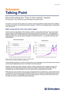 Talking Point Schroders Deconstructing the ‘Time in the market’ mantra