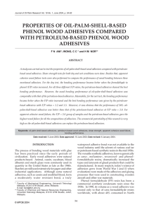 PROPERTIES OF OIL-PALM-SHELL-BASED PHENOL WOOD ADHESIVES COMPARED WITH PETROLEUM-BASED PHENOL WOOD ADHESIVES