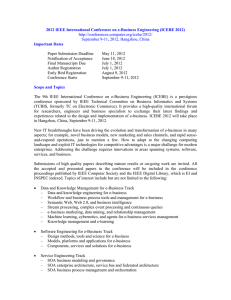 2012 IEEE International Conference on e-Business Engineering (ICEBE 2012) Important Dates