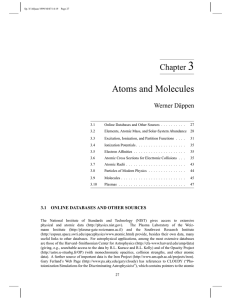 3 Atoms and Molecules Chapter Werner D¨appen
