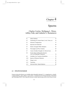 4 Spectra Chapter Charles Cowley, Wolfgang L. Wiese,