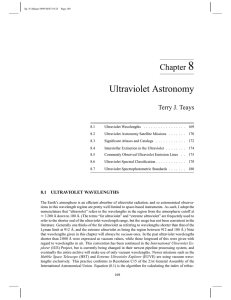 8 Ultraviolet Astronomy Chapter Terry J. Teays