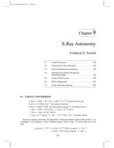 9 X-Ray Astronomy Chapter Frederick D. Seward
