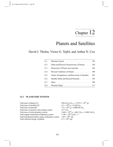 12 Planets and Satellites Chapter