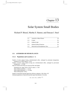 13 Solar System Small Bodies Chapter