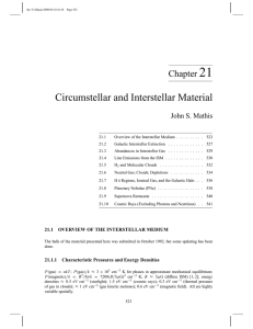 21 Circumstellar and Interstellar Material Chapter John S. Mathis