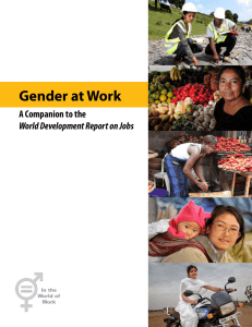 Gender at Work A Companion to the World Development Report on Jobs