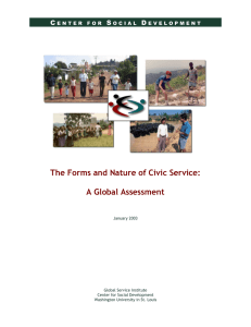 The Forms and Nature of Civic Service:  A Global Assessment C