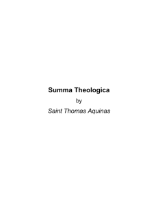 Summa Theologica Saint Thomas Aquinas by