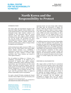 North Korea and the Responsibility to Protect  Policy Brief