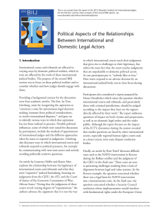 Political Aspects of the Relationships Between International and Domestic Legal Actors