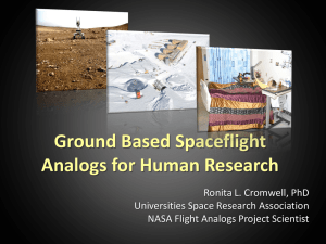 Ground Based Spaceflight Analogs for Human Research