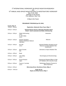 3 INTERNATIONAL WORKSHOP ON SPACE RADIATION RESEARCH and