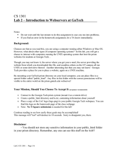 CS 1301 Lab 2 – Introduction to Webservers at GaTech