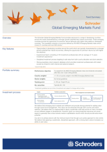 Schroder Global Emerging Markets Fund Fund Summary Overview