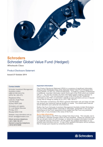 Schroders Schroder Global Value Fund (Hedged) Wholesale Class