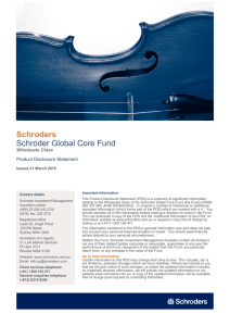 Schroders Schroder Global Core Fund Wholesale Class