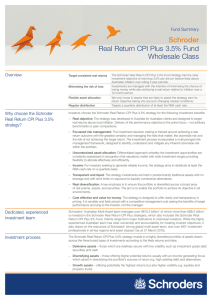 Real Return CPI Plus 3.5% Fund Wholesale Class Schroder Fund Summary