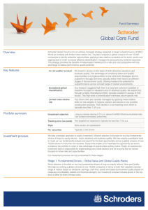 Schroder Global Core Fund Fund Summary Overview