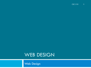 WEB DESIGN Web Design CSC 210