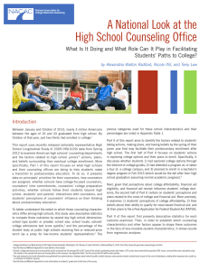 A National Look at the High School Counseling Office