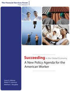 Succeeding A New Policy Agenda for the American Worker