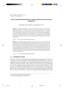 DATA TRANSFER BETWEEN CAD SYSTEM AND RP SYSTEM: A REPORT