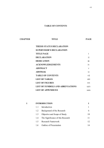 i TABLE OF CONTENTS CHAPTER