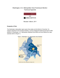 Washington, D.C. Metropolitan Area Foreclosure Monitor: Technical Appendix  Revised—March, 2011