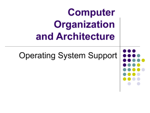 Computer Organization and Architecture Operating System Support