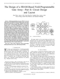 The Design of a SRAM-Based Field-Programmable Gate Array—Part II: Circuit Design