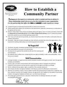 How to Establish a Community Partner  Partners