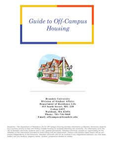 Guide to Off-Campus Housing