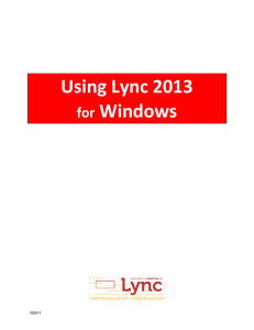 Using Lync 2013   Windows for