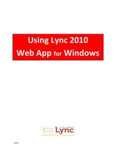 Using Lync 2010  Web App   Windows  for