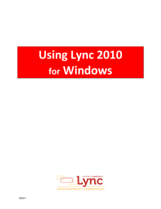 Using Lync 2010   Windows for