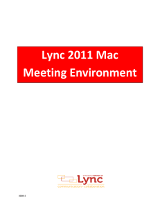 Lync 2011 Mac  Meeting Environment   090613
