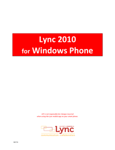 Lync 2010   Windows Phone for  