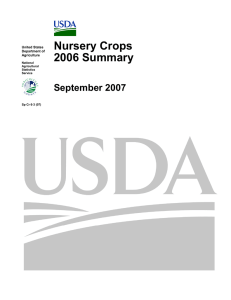 Nursery Crops 2006 Summary September 2007