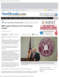 MSU opens Science and Technology Center 77° Home