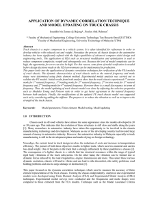 APPLICATION OF DYNAMIC CORRELATION TECHNIQUE AND MODEL UPDATING ON TRUCK CHASSIS