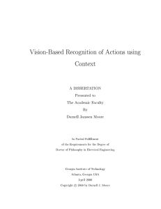 Vision-Based Recognition of Actions